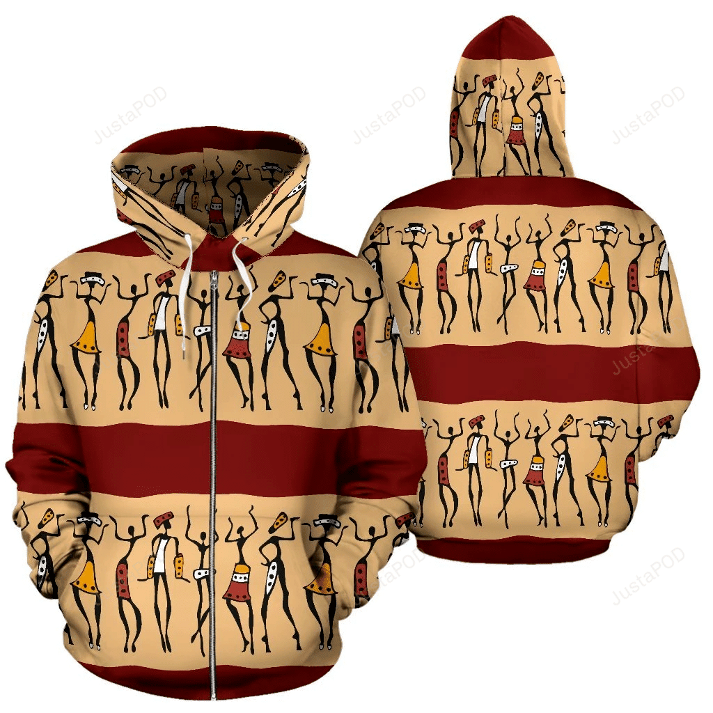 African People 3D All Over Printed Hoodie, Zip- Up Hoodie HZ0501