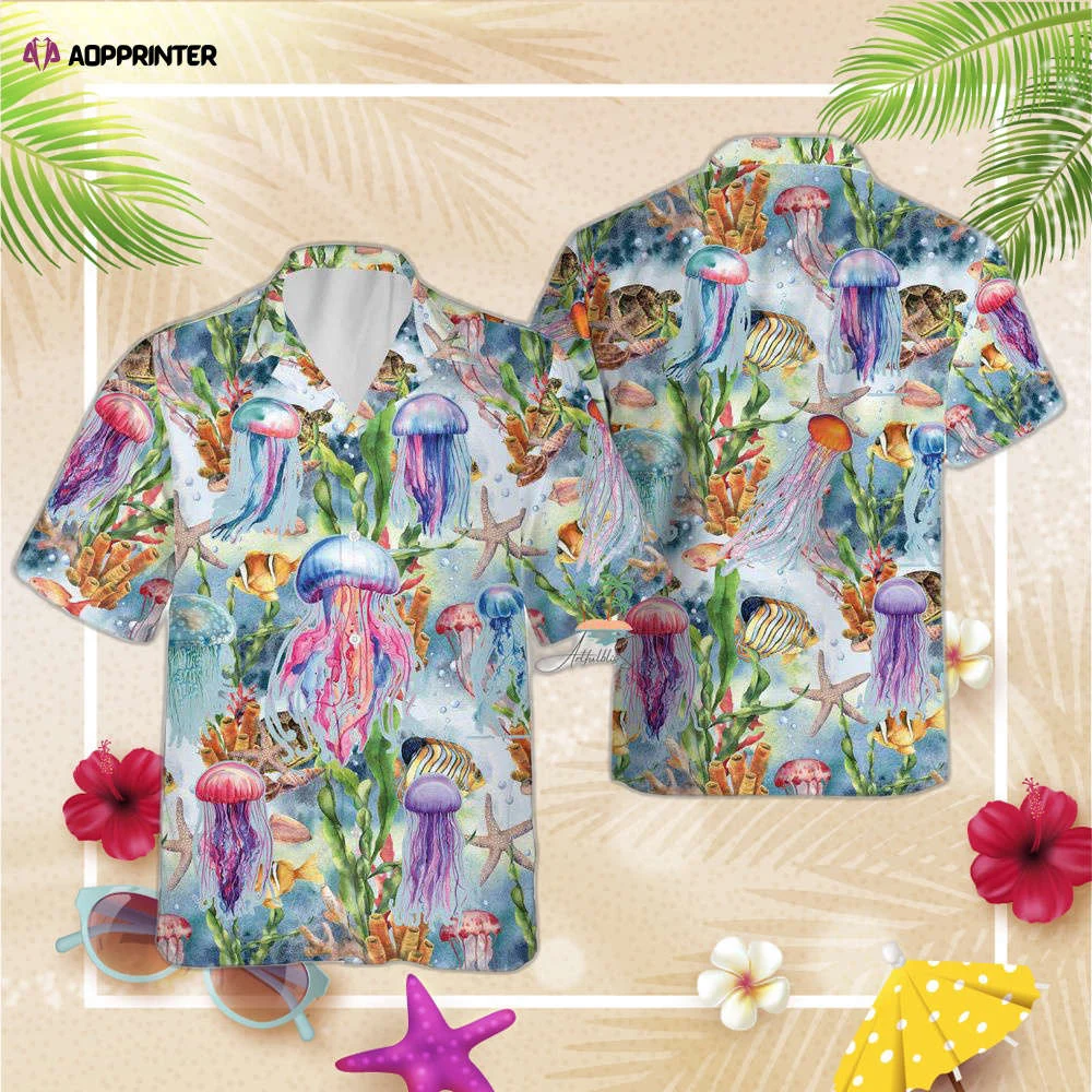 Jellyfish Ocean Animal Hawaiian Shirt, Gift For Men And Women HW0601