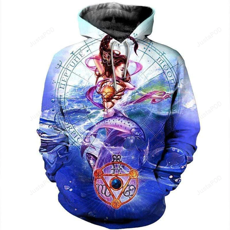 Fairy Pisces Zodiac 3D All Print Hoodie, Zip- Up Hoodie HZ0501