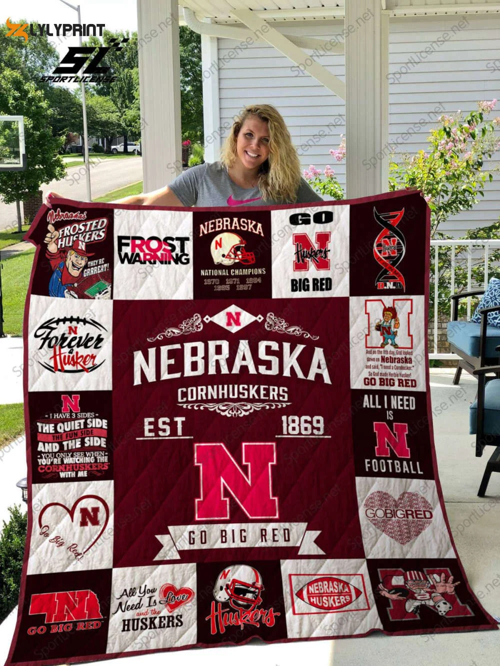 Nebraska Cornhuskers 3D Customized Quilt Blanket For Fans Home Decor Gift ,  Soft Quilt, King Size, All Season Cozy Quilt QB0901