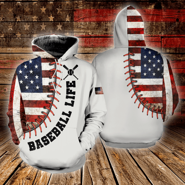 Baseball Life 3D All Print Hoodie, Zip- Up Hoodie HZ0501