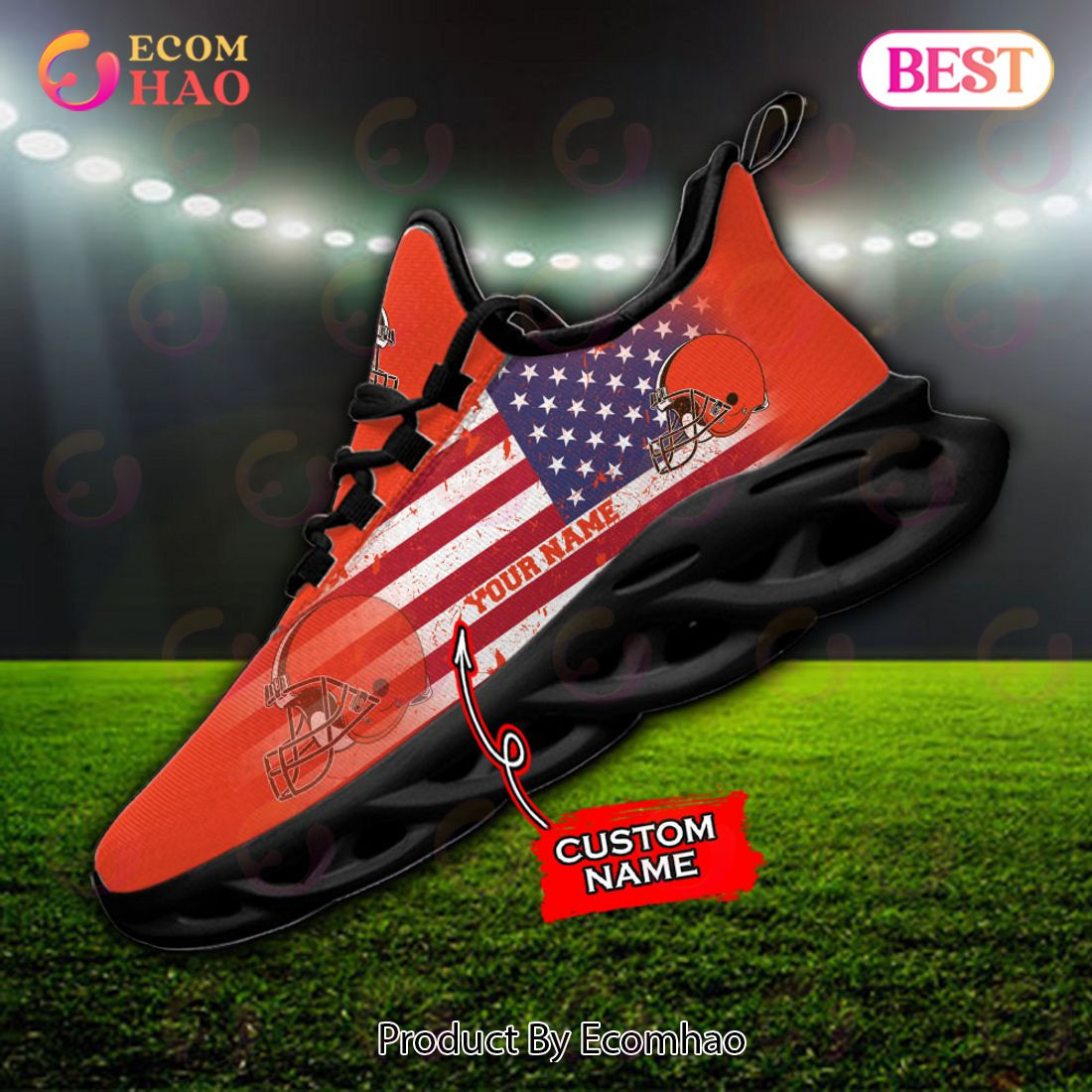 Custom Name - Cleveland Browns - Max Soul Shoes  Unisex sneakers MS0601