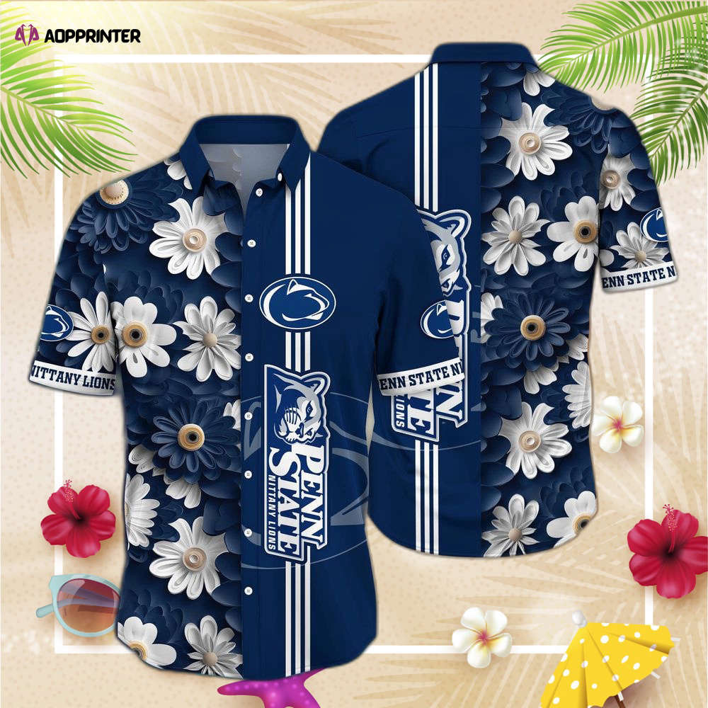 Penn State Nittany Lions NCAA1 Flower Hawaii Shirt, Best Gift For Men Women HW0601