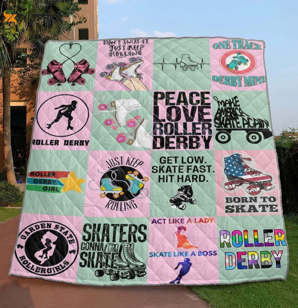 Act Like A Lady Skate Like 3D Customized Quilt , Soft Quilt, King Size, All Season Cozy Quilt QB0901