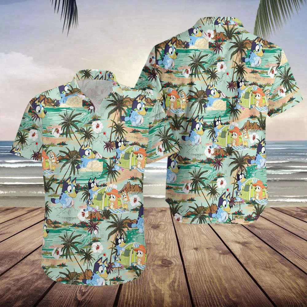 Funny Bluey Hawaiian Shirt, Gift For Men Women HW0601