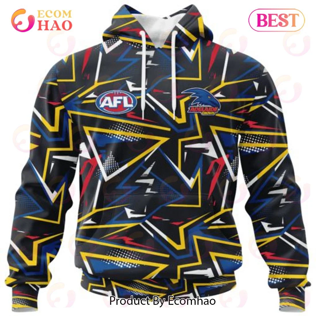 AFL Adelaide Crows Special Abstract Design Hoodie, Zip Hoodie, Man - Women, Warm, Premium Quality HZ0501