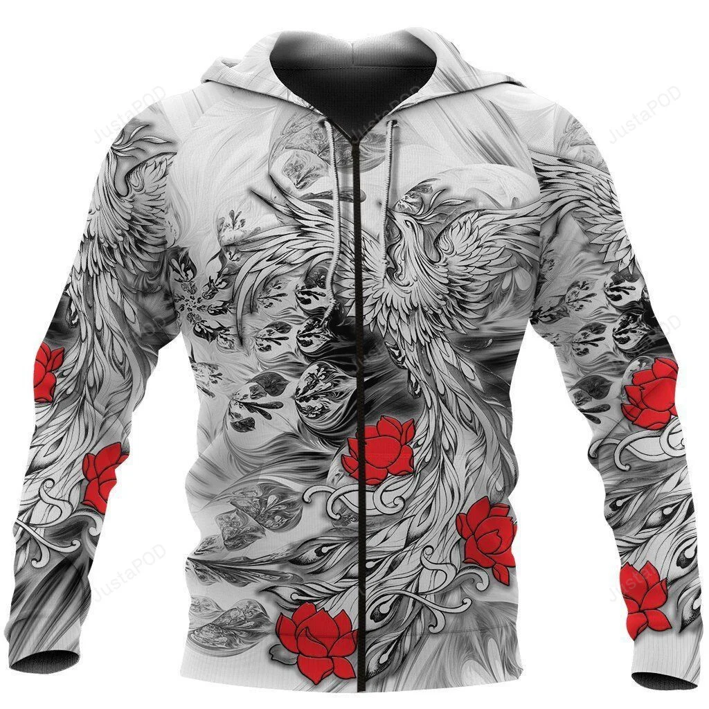 Viking Phoenix 3D All Over Print Hoodie, Zip-up Hoodie HZ0501
