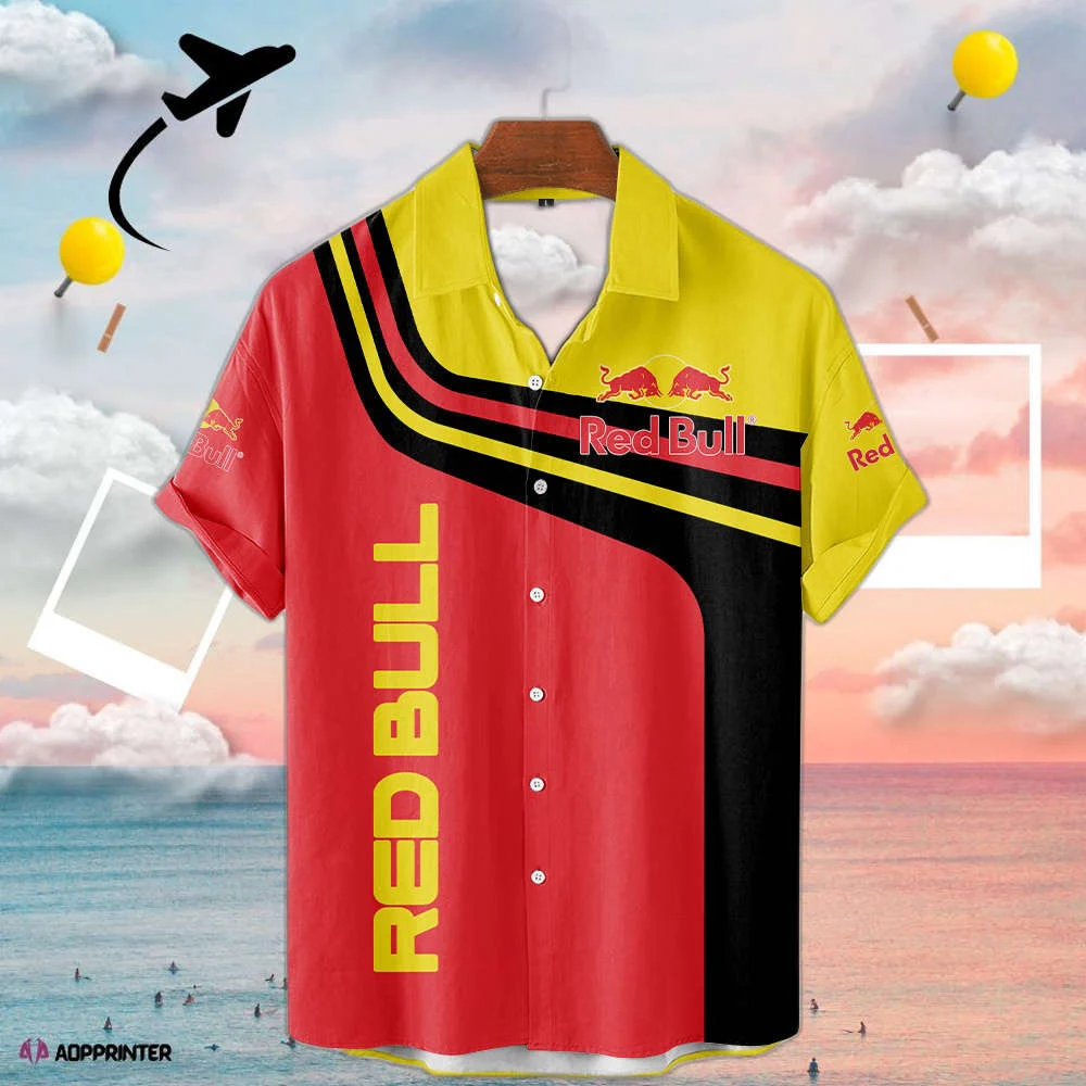 Red Bull Full Printing 3D Hawaiian Shirt Fan Made HW0601