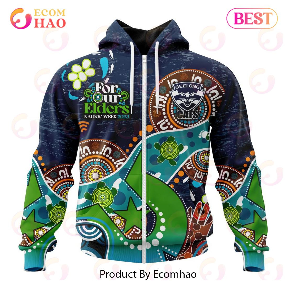 AFL Geelong Cats Special Design For NAIDOC Week For Our Elders 3D Hoodie, Zip Hoodie, Man - Women, Warm, Premium Quality HZ0501