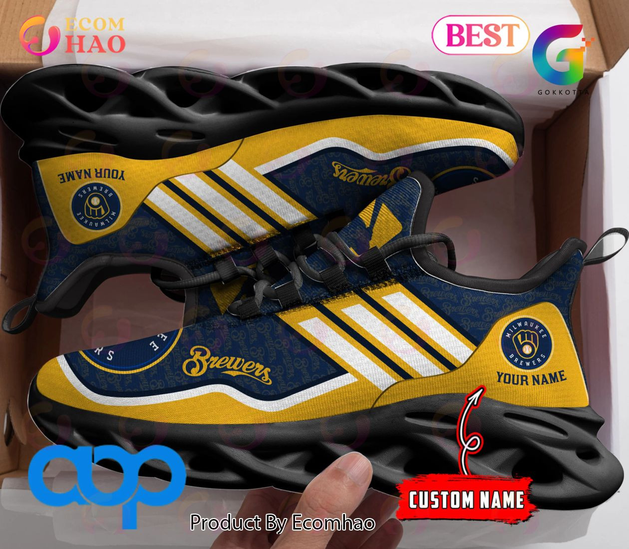 MLB Milwaukee Brewers New Clunky Max Soul Sneaker, Shoes  Unisex sneakers MS0601