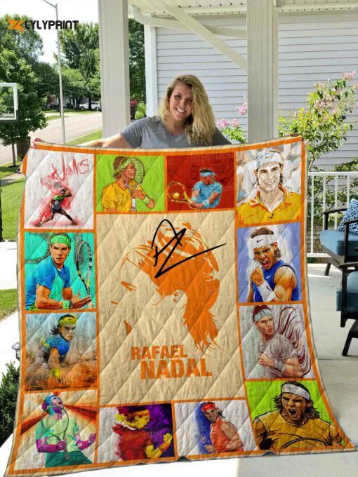 Rafael Nadal Quilt Blanket For Fans Home Decor Gift , Soft Quilt, King Size, All Season Cozy Quilt QB0901