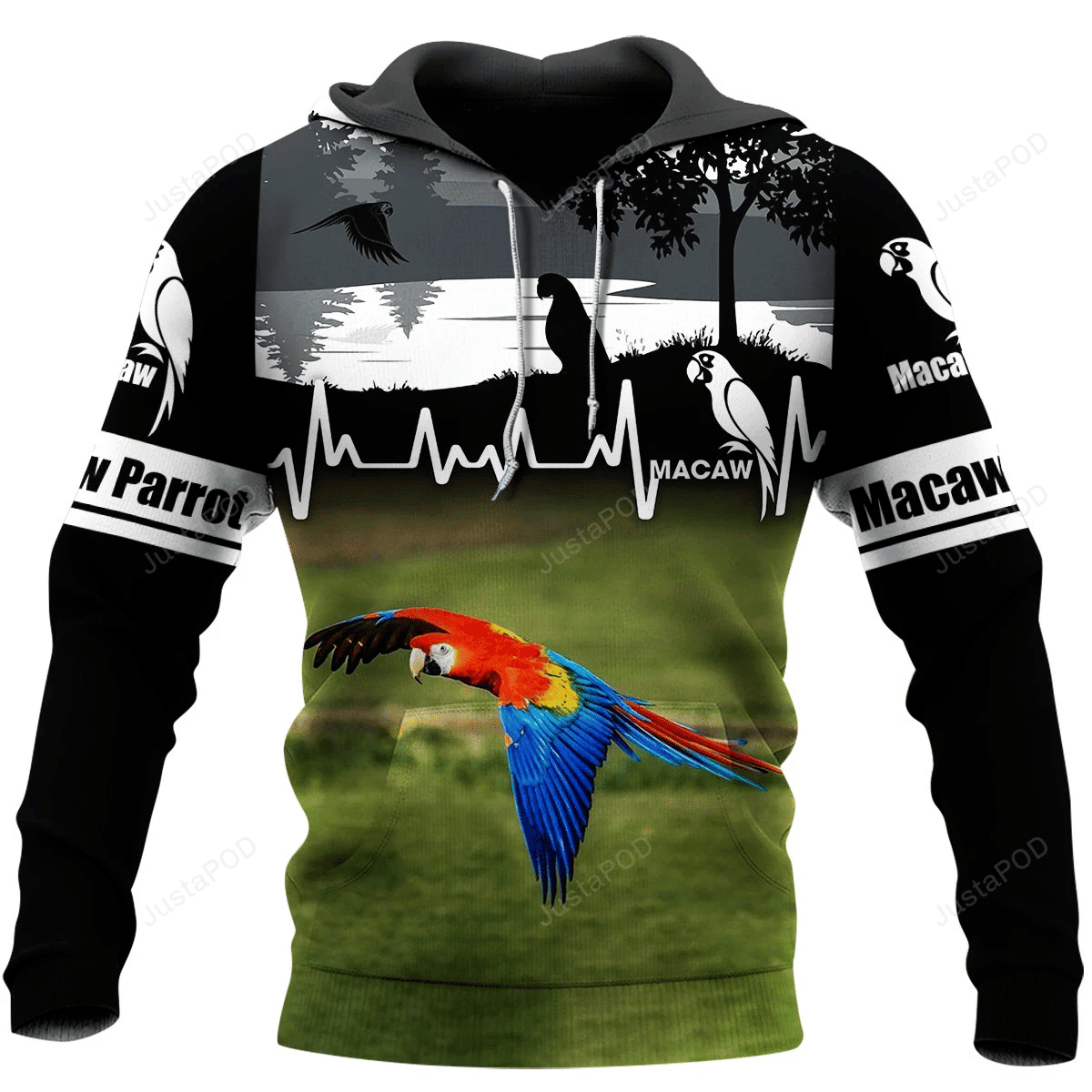 Parrot 3D All Over Print Hoodie, Zip-up Hoodie HZ0501