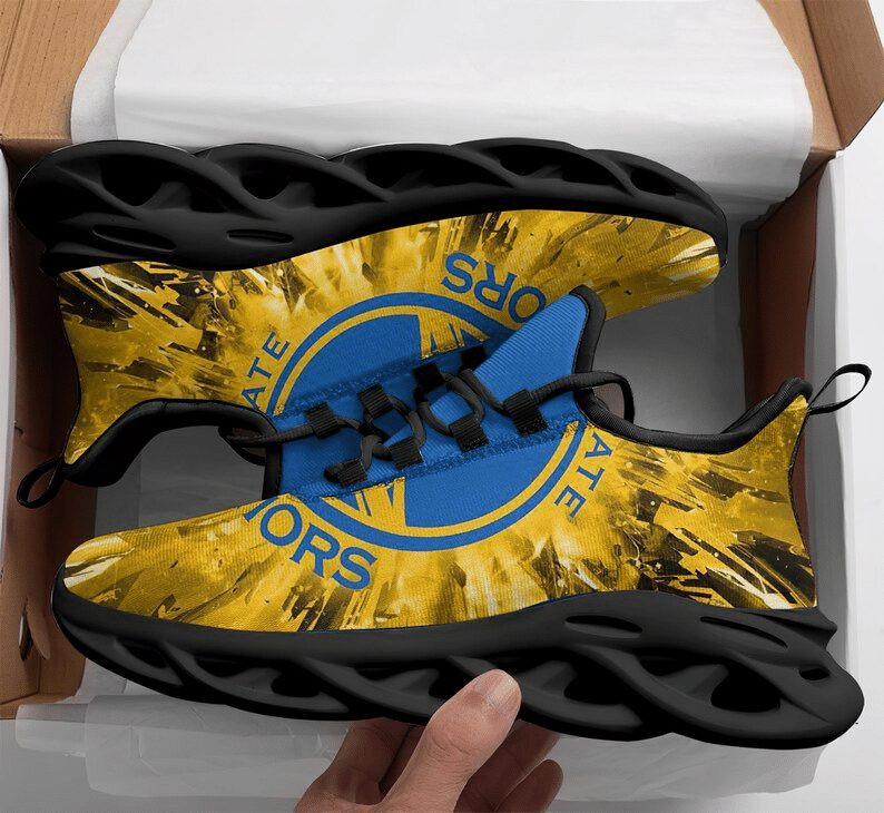 Custom NBA Golden State Warriors Gold Max Soul Shoes Unisex Women Men MS0601