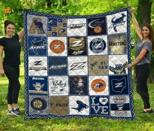 Akron Zips 1 Quilt Blanket For Fans Home Decor Gift , Soft Quilt, King Size, All Season Cozy Quilt QB0901