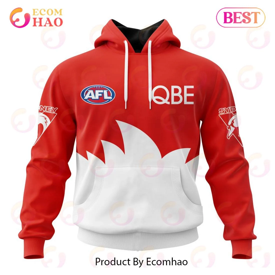 AFL Sydney Swans Home Kits 2023 3D Hoodie, Zip Hoodie, Man - Women, Warm, Premium Quality HZ0501