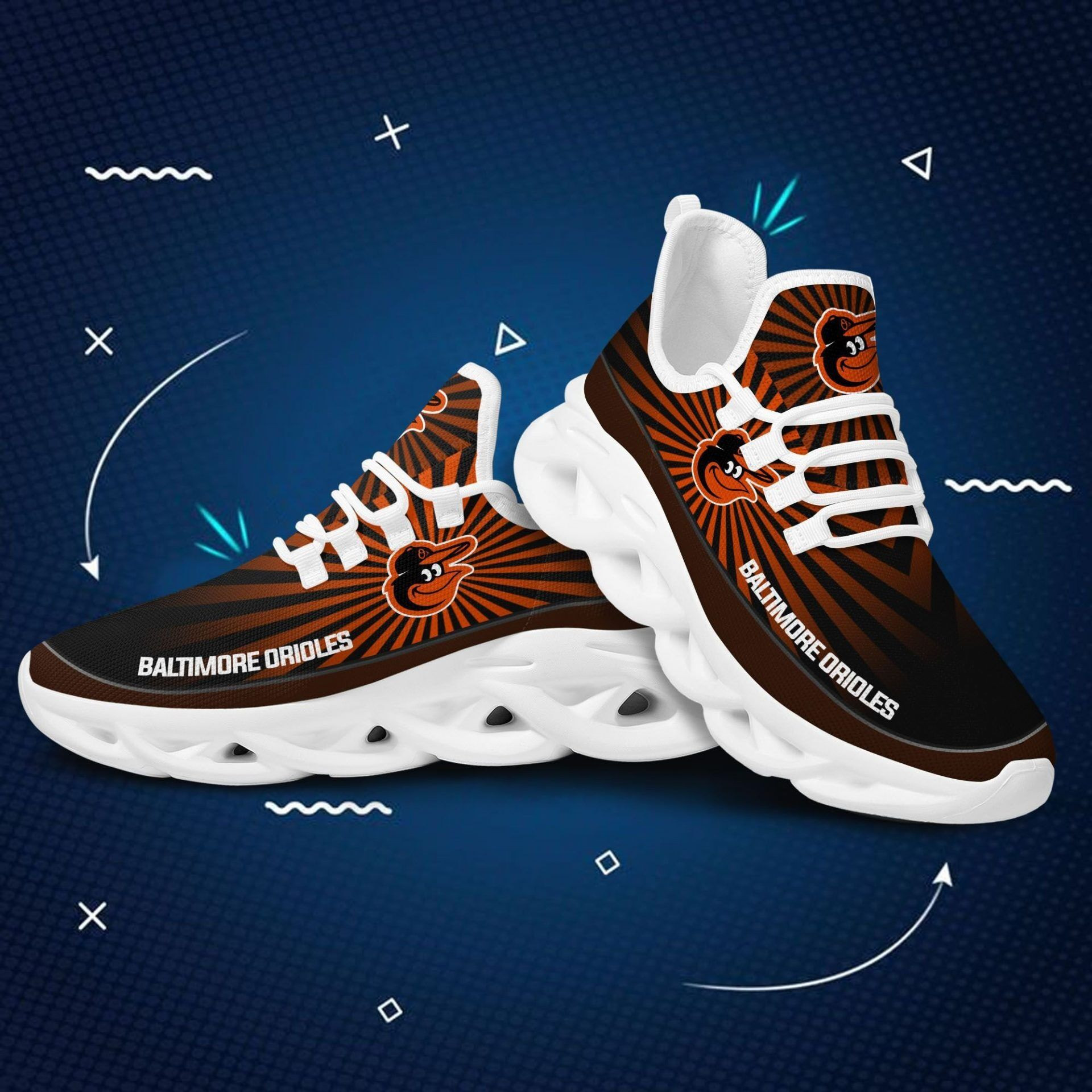 MLB Baltimore Orioles Max Soul Shoes V3 Unisex Women Men MS0601