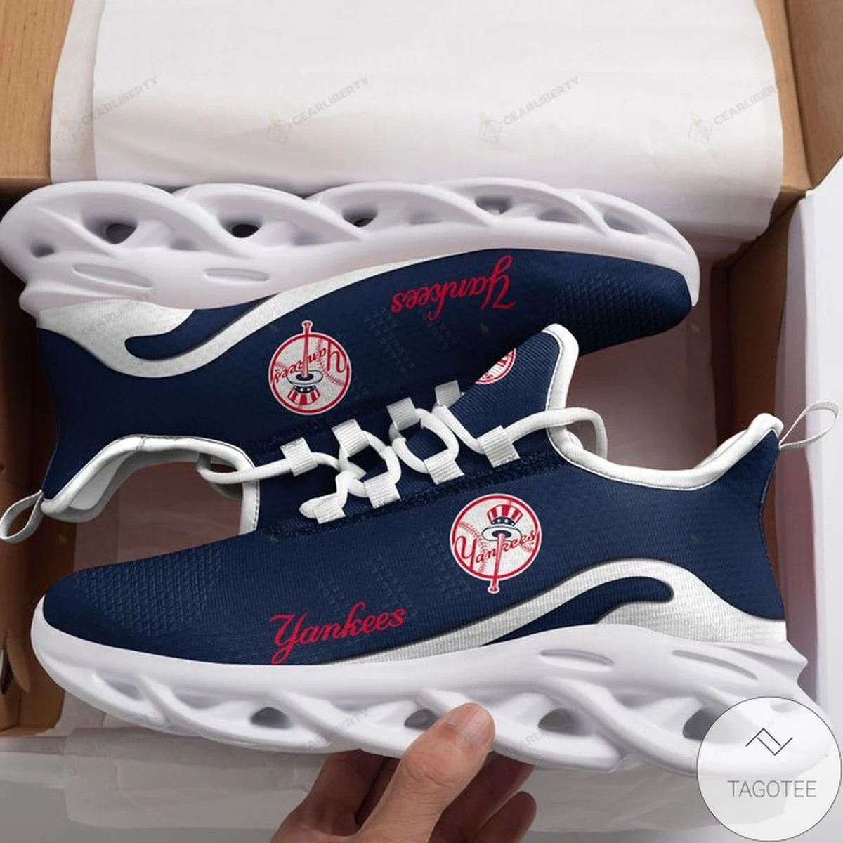 Custom MLB New York Yankees Max Soul Shoes V2 Sneaker MS0601