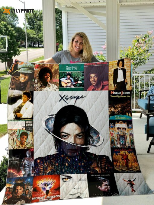 Michael Jackson 2 Quilt Blanket For Fans Home Decor Gift , Soft Quilt, King Size, All Season Cozy Quilt QB0901