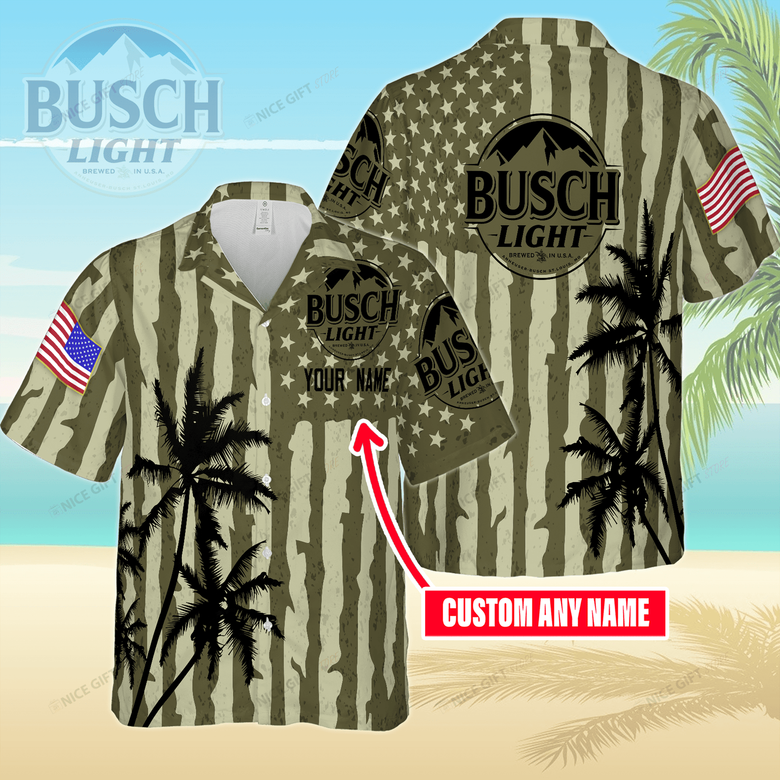 Busch Light Custom Name Hawaiian Shirt For Men And Women HW0601