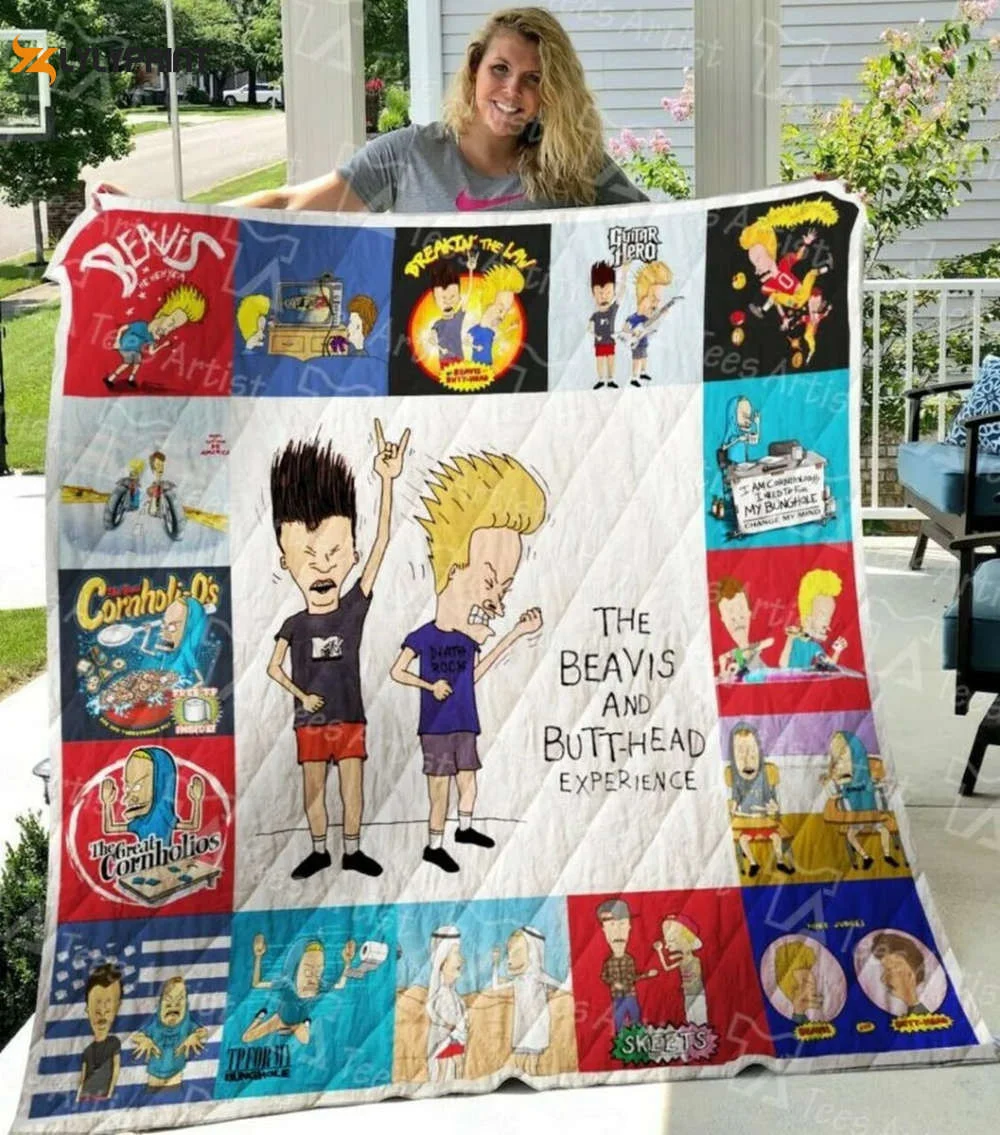 Beavis and Butt Head Quilt Blanket For Fans Home Decor Gift , Soft Quilt, King Size, All Season Cozy Quilt QB0901