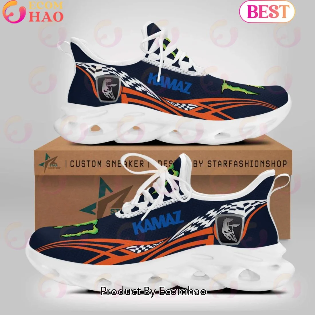 Kamaz Truck Monster Design Max Soul Shoes  Unisex sneakers MS0601