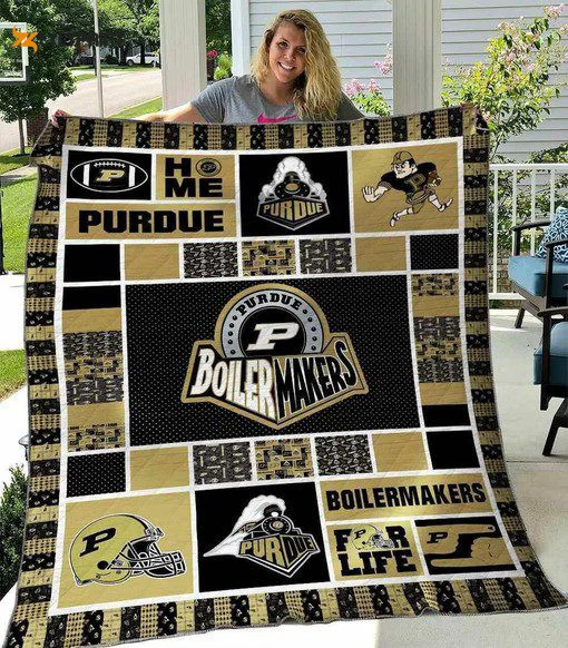 Purdue Boilermakers Quilt Blanket For Fans Home Decor Gift ff , Soft Quilt, King Size, All Season Cozy Quilt QB0901