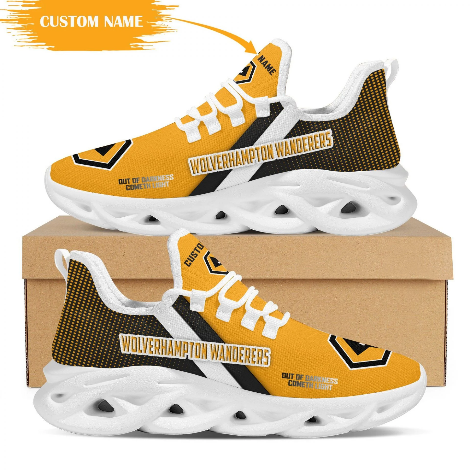 Wolverhampton Wanderers FC Custom Name For Fan 189 Max Soul Shoes Women Men MS0601