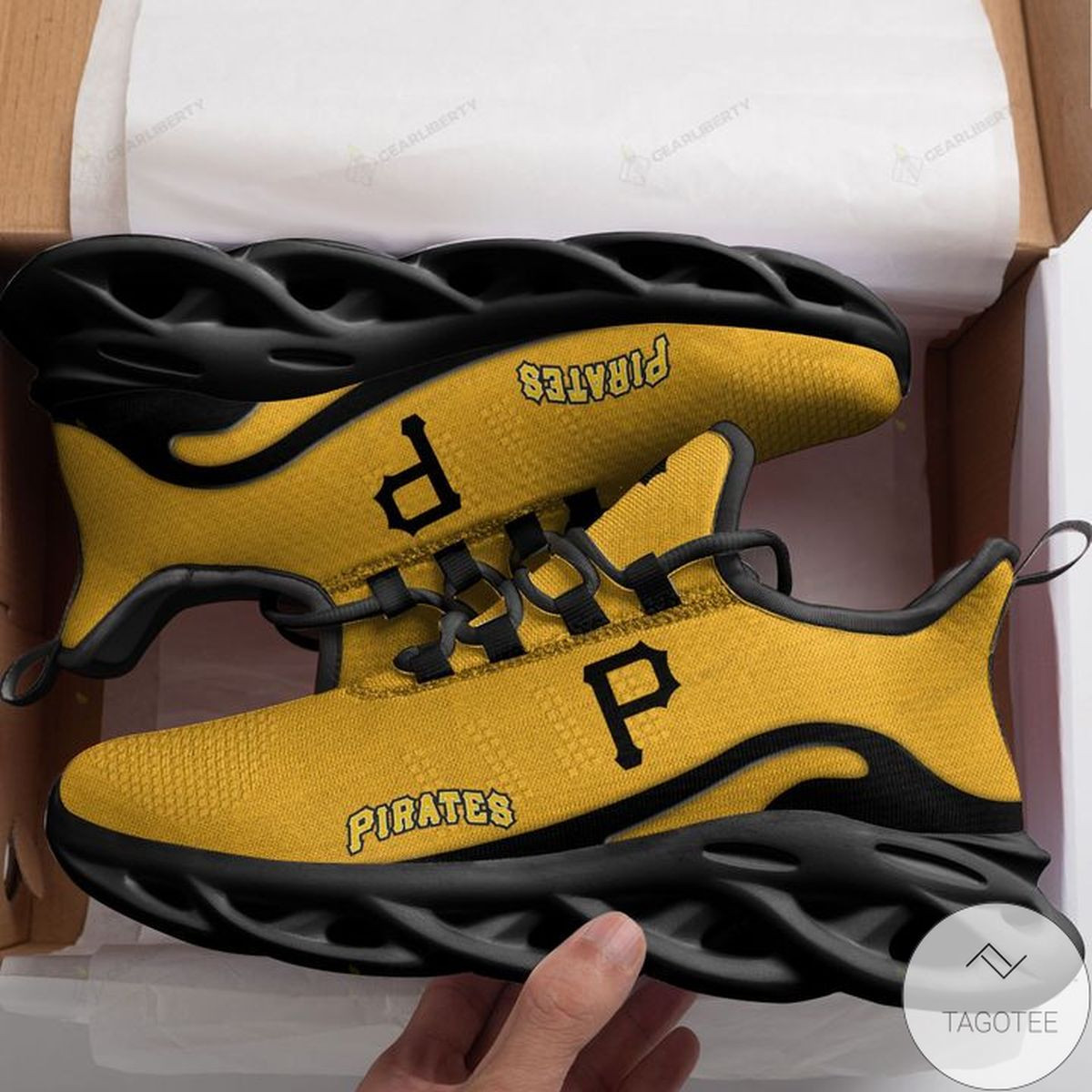 Custom MLB Pittsburgh Pirates Max Soul Shoes V1 Men Women MS0601