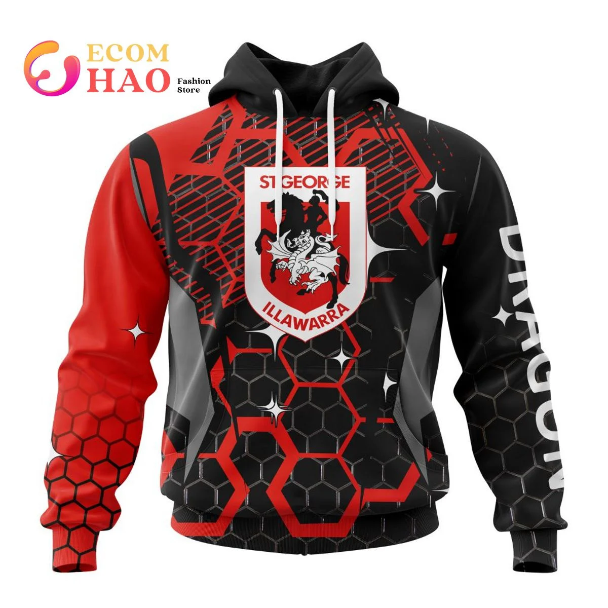 Best NRL St. George Illawarra Dragons New Specialized Design With MotoCross Syle All Over Print Hoodie, Zip Hoodie, Man - Women, Warm, Premium Quality HZ0501