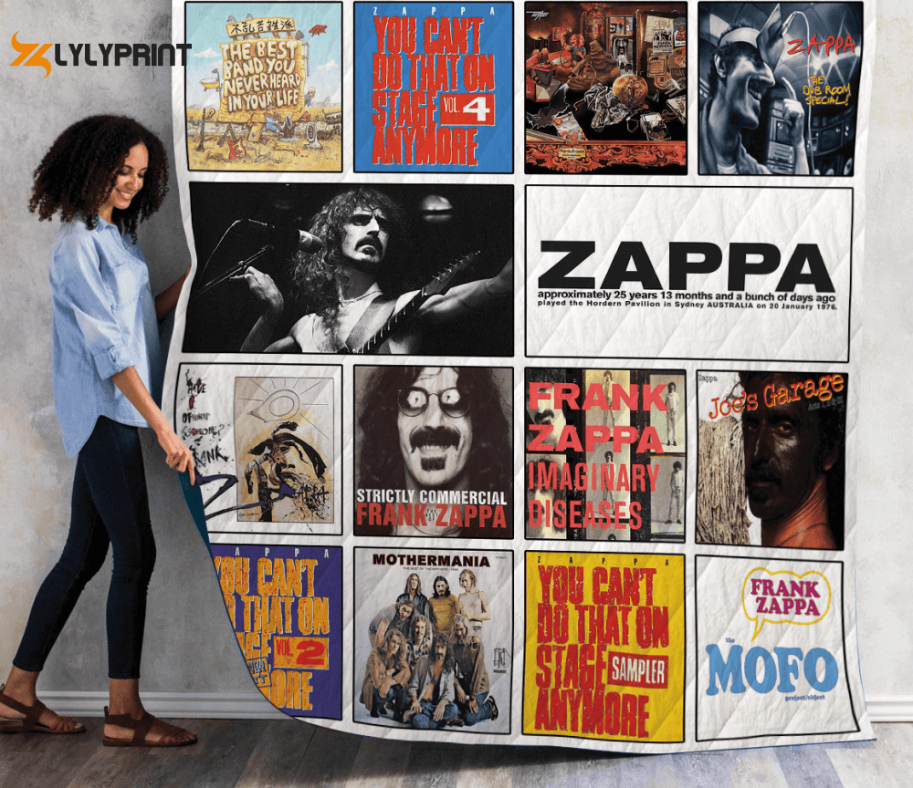 Frank Zappa Quilt Blanket For Fans Home Decor Gift , Soft Quilt, King Size, All Season Cozy Quilt QB0901