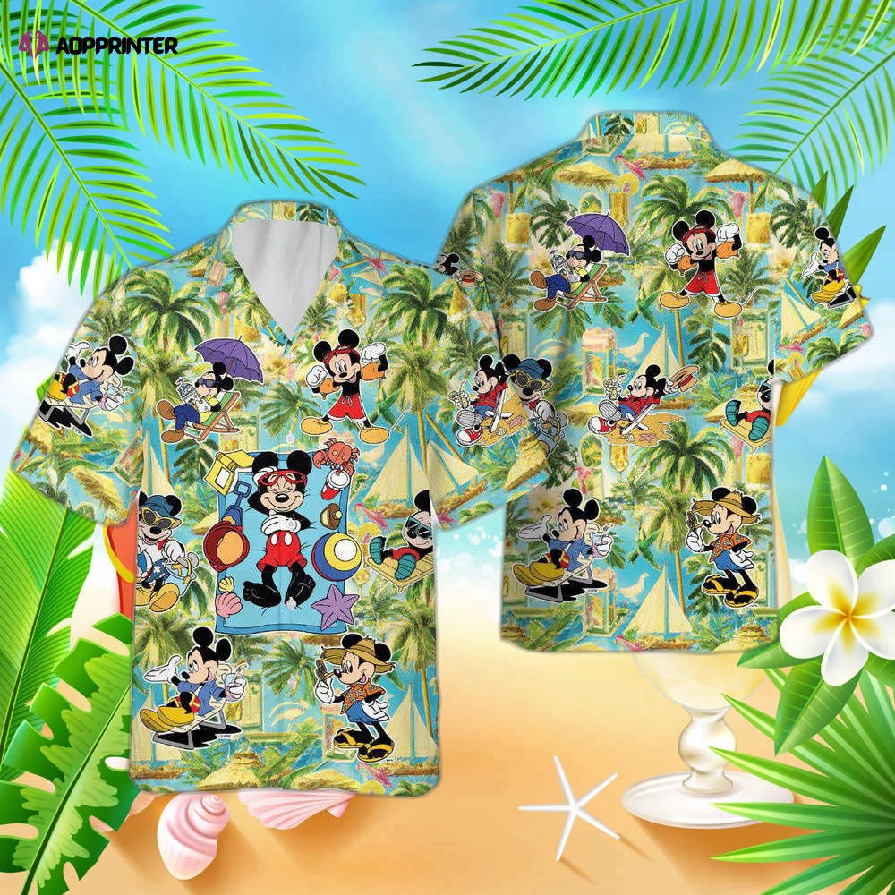 Mickey Aloha Button Up Shirt, Summer Disney Hawaiian Shirt, For Men Women HW0601