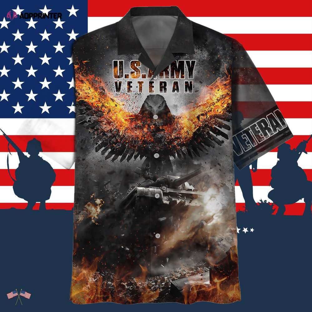 Fire Eagle U.S.Army Veteran Hawaiian Shirt HW0601