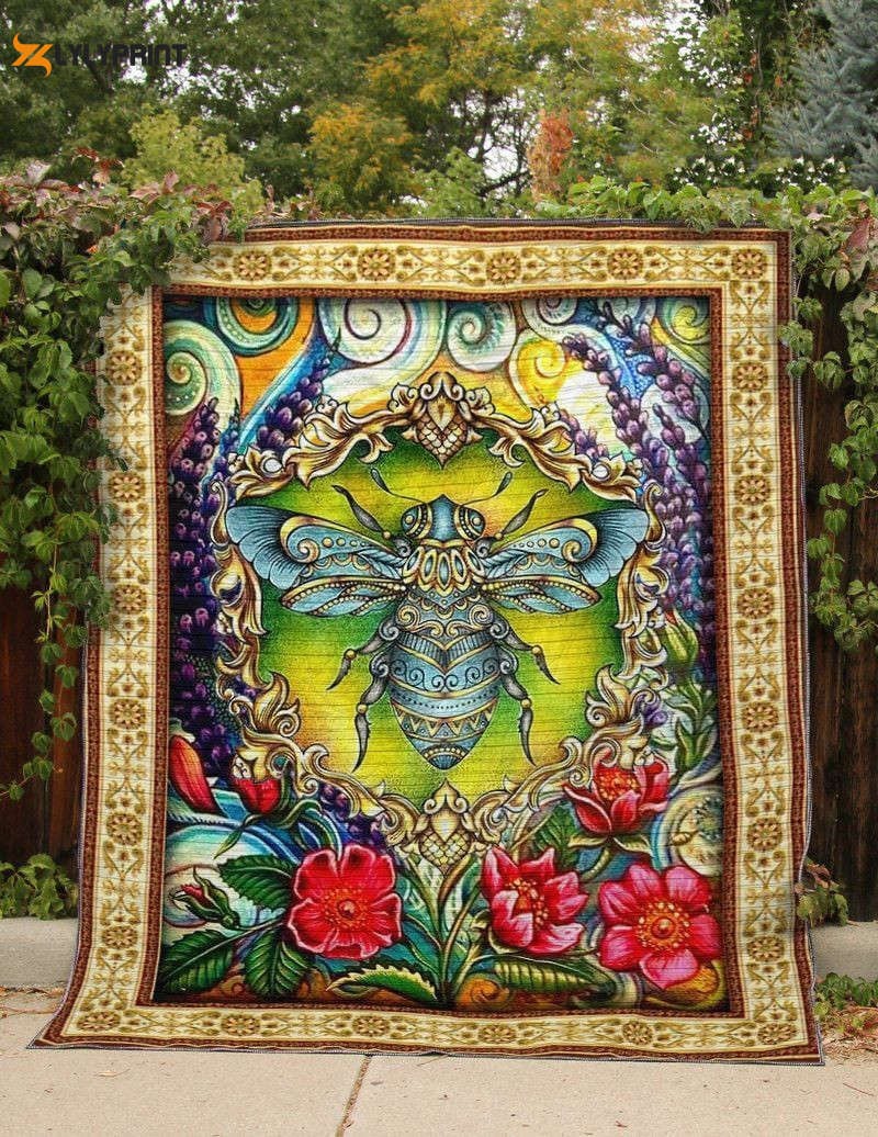 Bee A Green 3D Customized Quilt , Soft Quilt, King Size, All Season Cozy Quilt QB0901