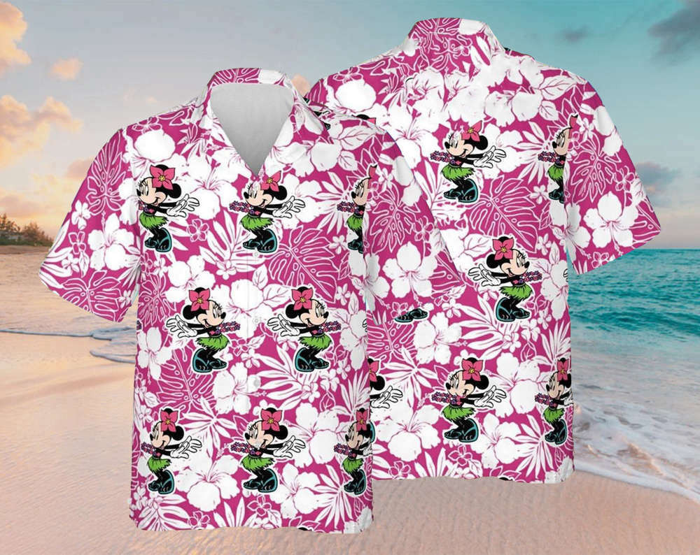 Minnie Floral Pattern Hawaiian Shirt Purple 02 Summer HW0601