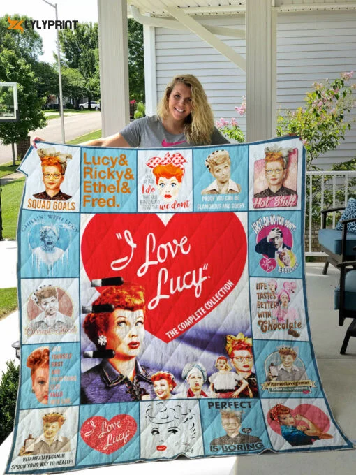 I Love Lucy Quilt Blanket For Fans Home Decor Gift , Soft Quilt, King Size, All Season Cozy Quilt QB0901