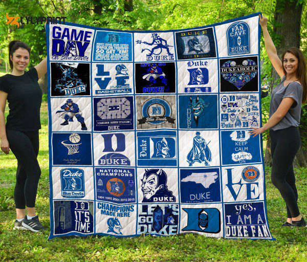 Duke Blue Devils 2 Quilt Blanket For Fans Home Decor Gift , Soft Quilt, King Size, All Season Cozy Quilt QB0901