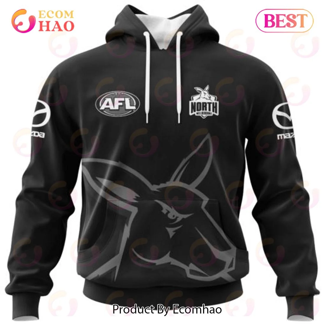 AFL North Melbourne Football Club Special Monochrome Design 3D Hoodie, Zip Hoodie, Man - Women, Warm, Premium Quality HZ0501