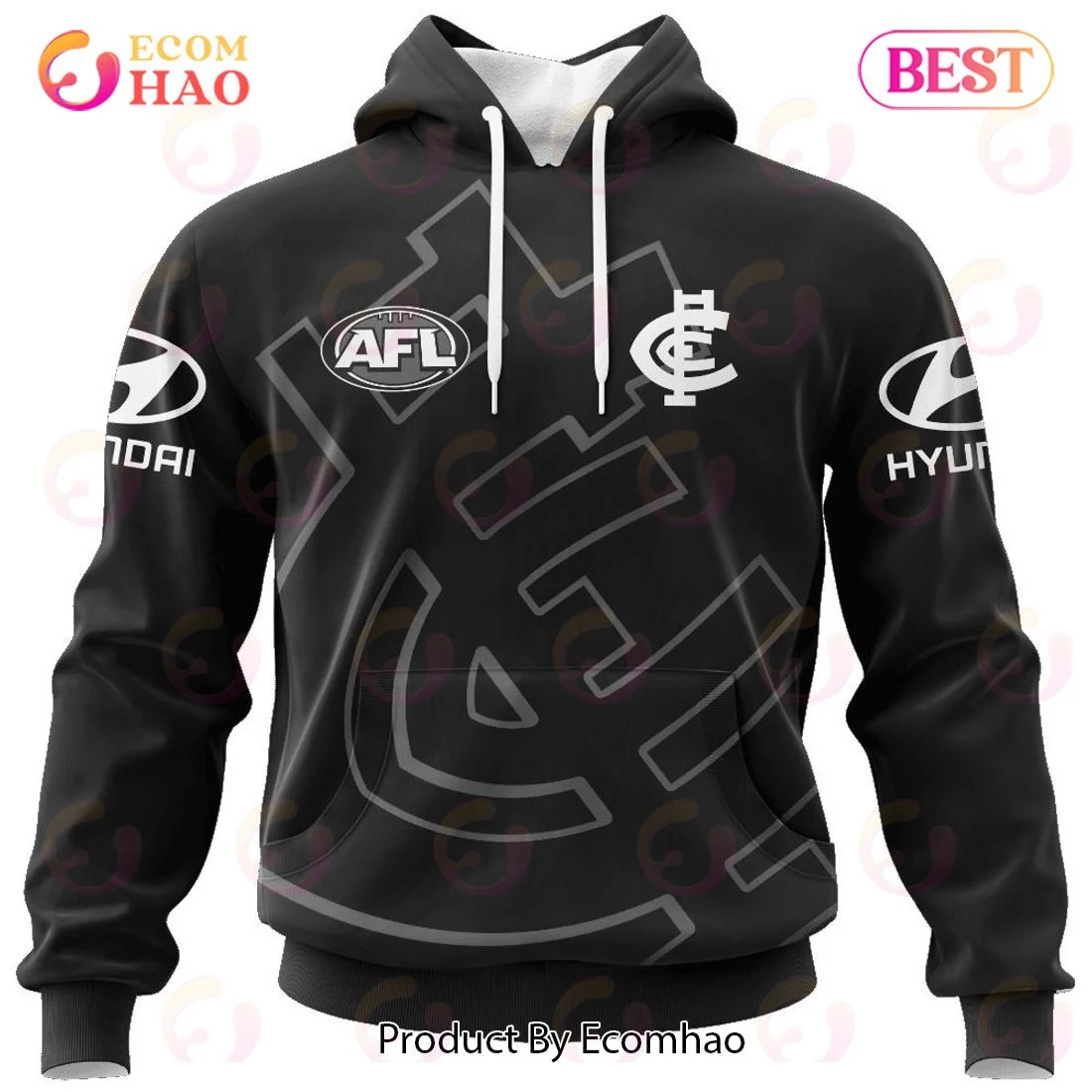 AFL Carlton Football Club Special Monochrome Design 3D Hoodie, Zip Hoodie, Man - Women, Warm, Premium Quality HZ0501