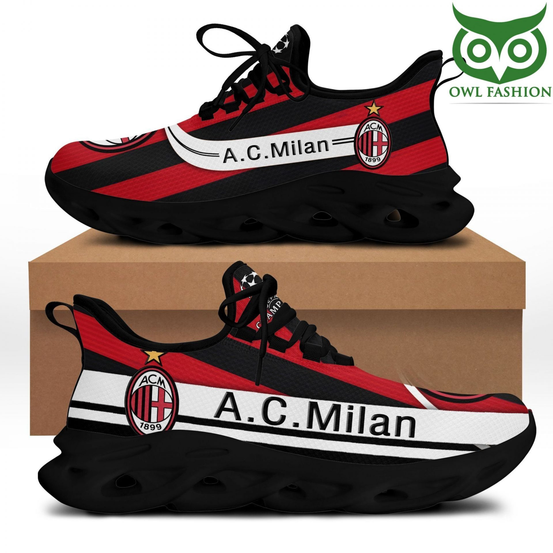 Custom AC Milan Special Edition Max Soul Shoes Men Women MS0601