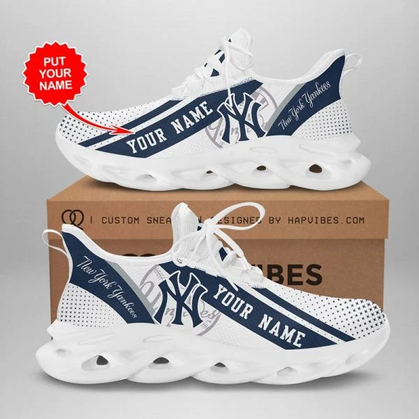 Custom MLB New York Yankees Custom Name Max Soul Shoes V3 Sneaker MS0601