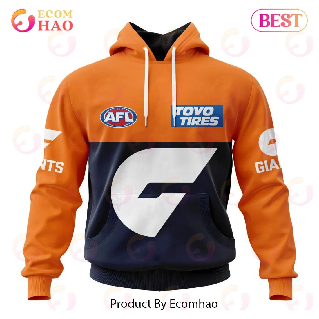 AFL Greater Western Sydney Giants Home Kits 2023 3D Hoodie, Zip Hoodie, Man - Women, Warm, Premium Quality HZ0501