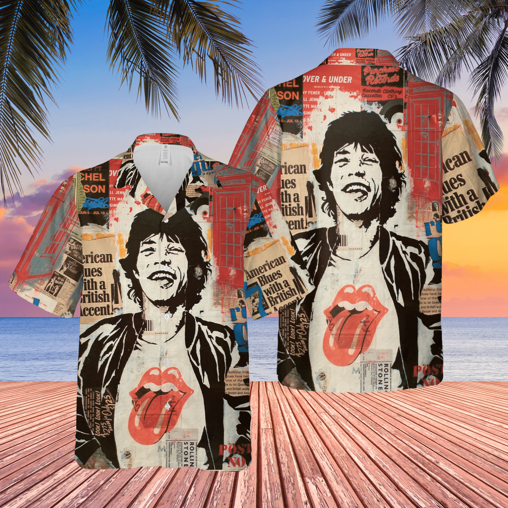 The Rolling Stones Mick Jagger Art Hawaiian Shirt HW0601