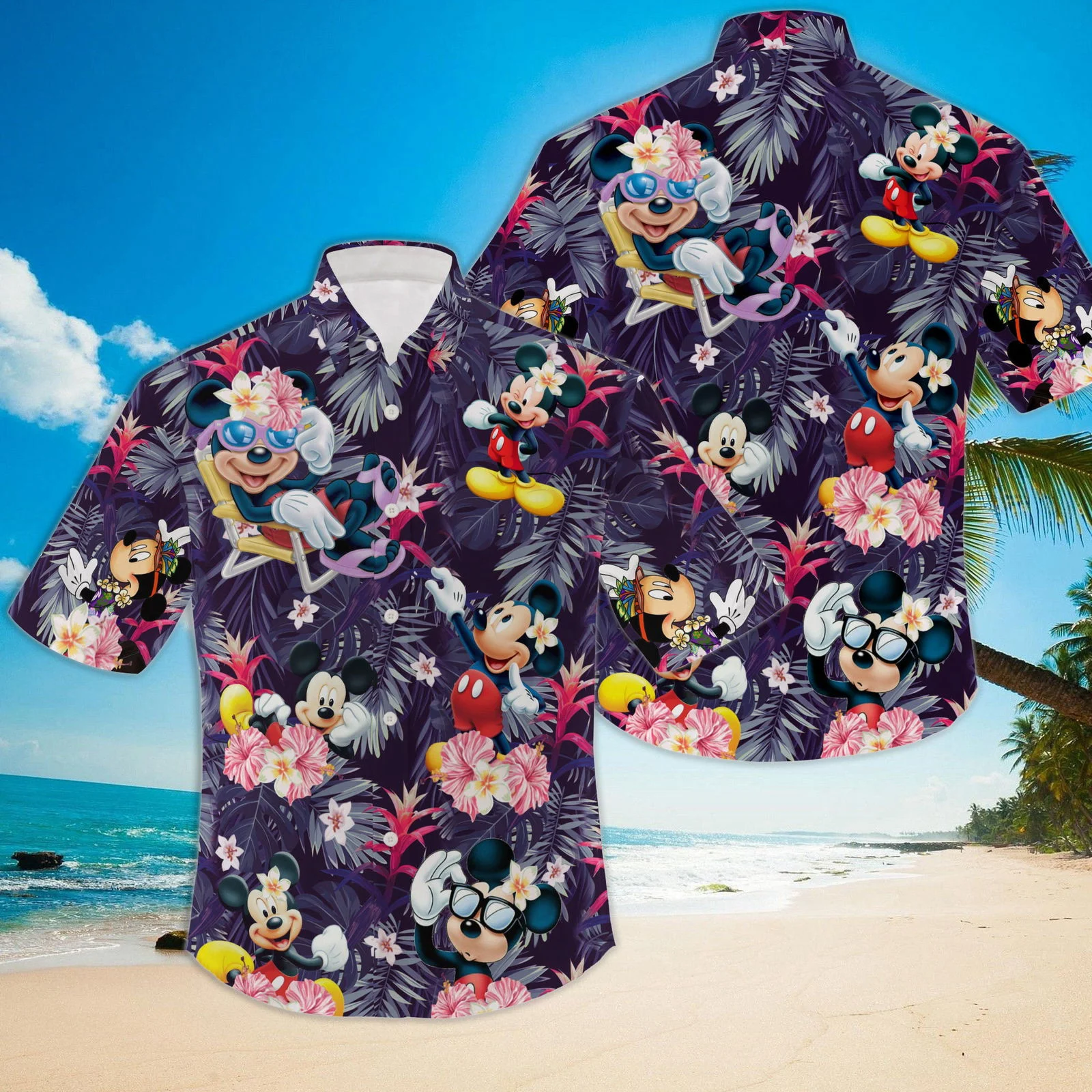 Cool Mickey 3D All Over Print Summer Vacation Hawaiian Shirt Hot Holiday HW0601