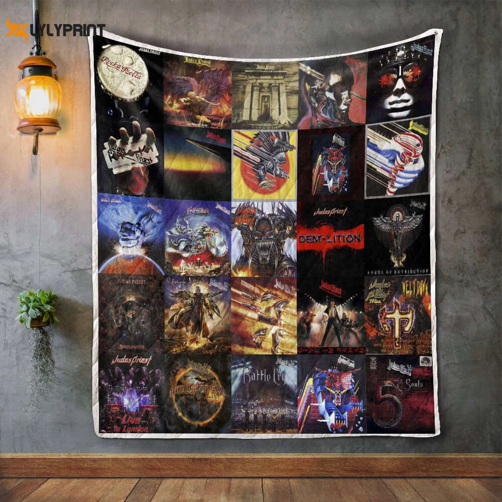 Judas Priest 4 Quilt Blanket For Fans Home Decor Gift , Soft Quilt, King Size, All Season Cozy Quilt QB0901