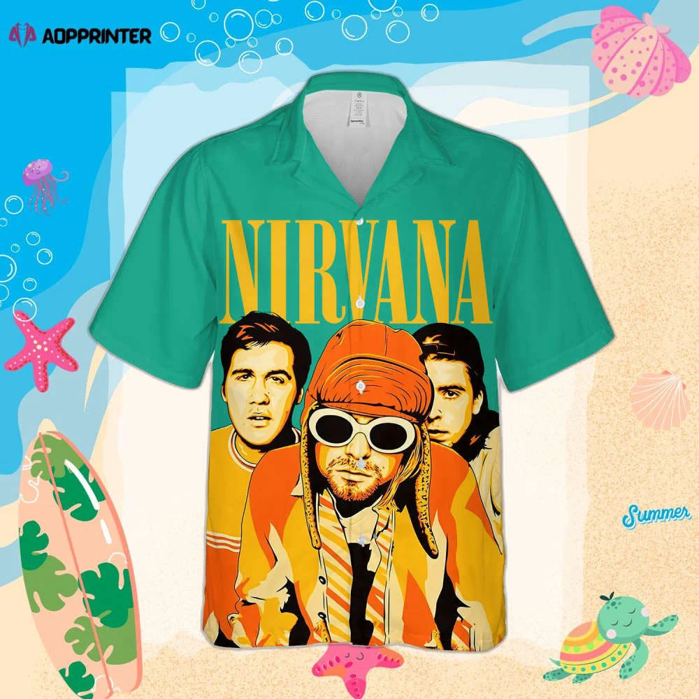 Nirvana Merch Art Rock Music Premium Unique Cuban Shirt Hawaiian Shirt HW0601