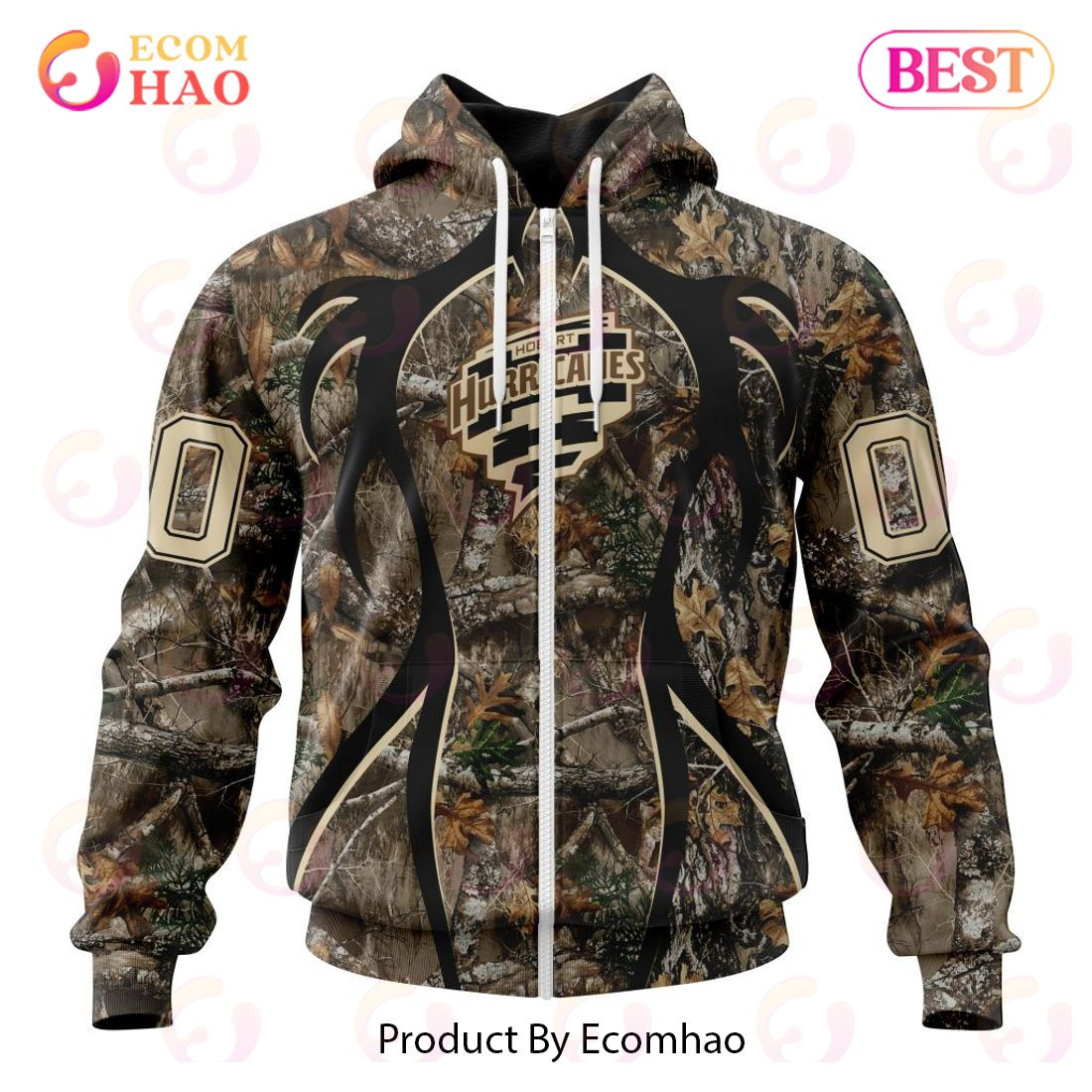 BBL Hobart Hurricanes Specialized Unisex Kits In Camo Realtree Hunting Style 3D Hoodie, Zip Hoodie, Man - Women, Warm, Premium Quality HZ0501