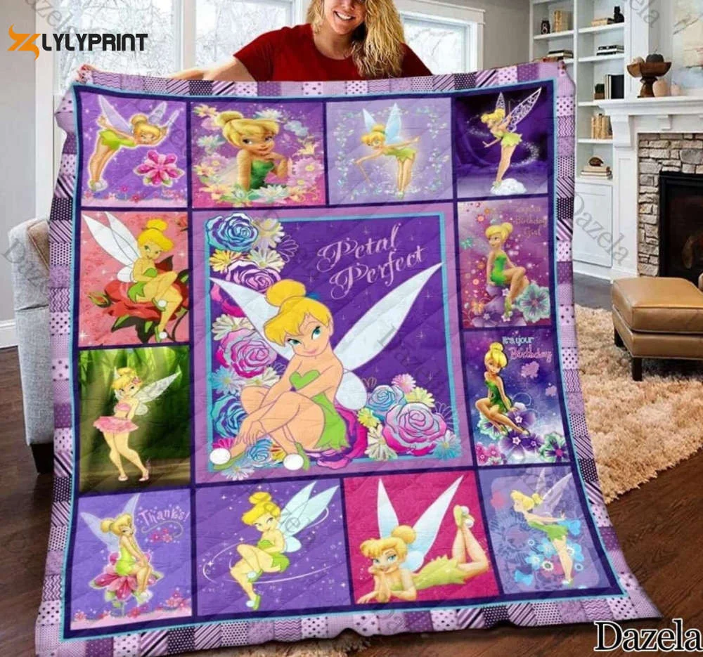 Tinker Bell 1 Quilt Blanket For Fans Home Decor Gift , Soft Quilt, King Size, All Season Cozy Quilt QB0901