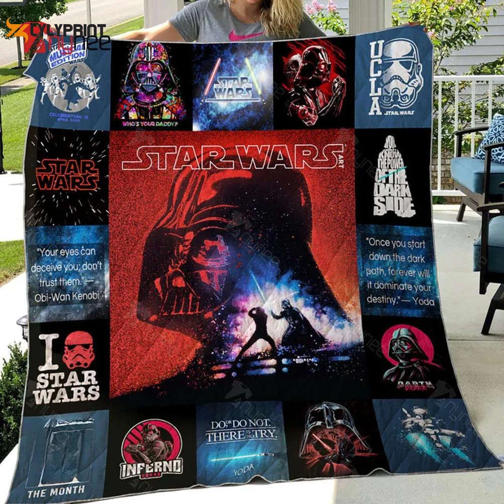Darth Vader Quilt Blanket For Fans Home Decor Gift ,  Soft Quilt, King Size, All Season Cozy Quilt QB0901