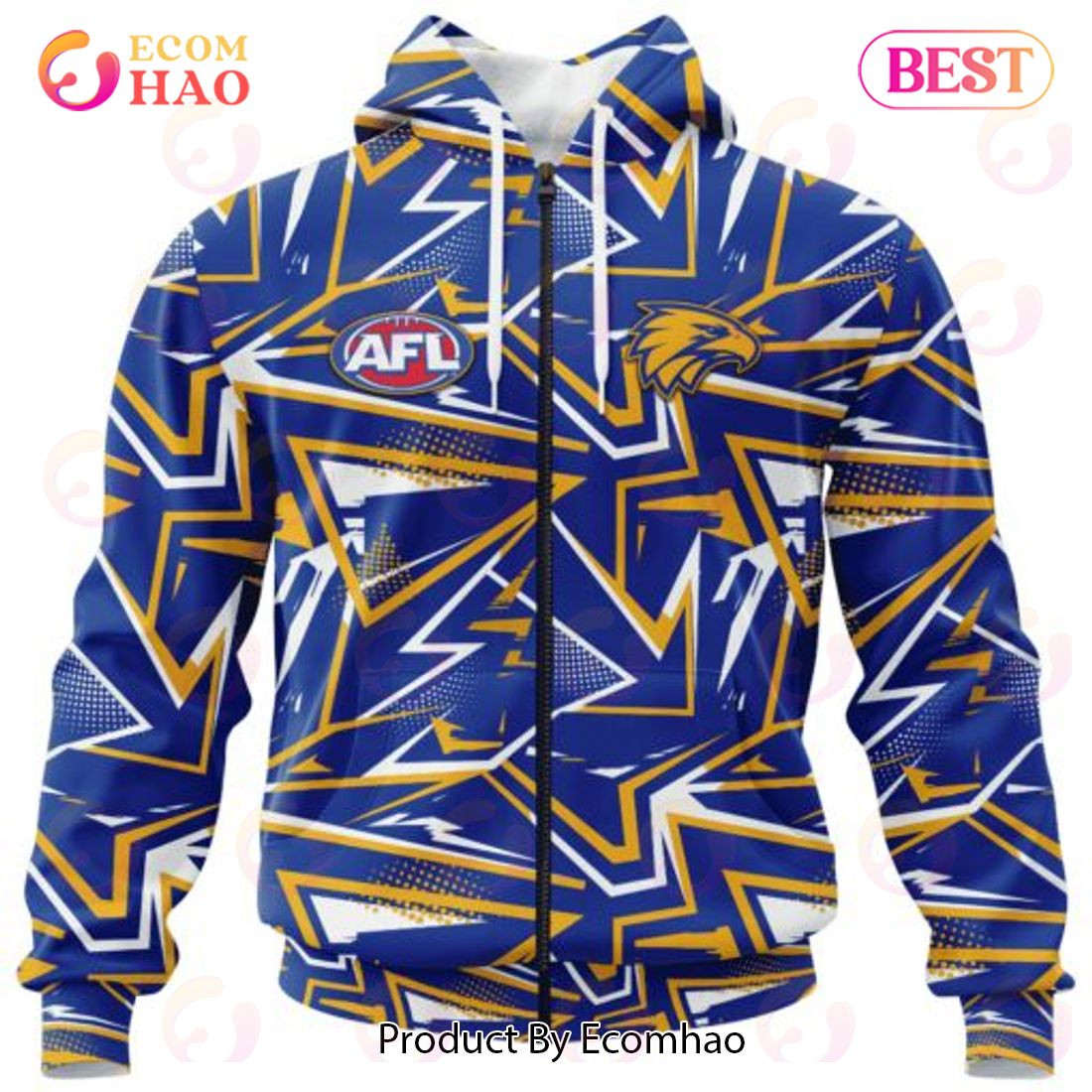 AFL West Coast Eagles Special Abstract Design Hoodie, Zip Hoodie, Man - Women, Warm, Premium Quality HZ0501