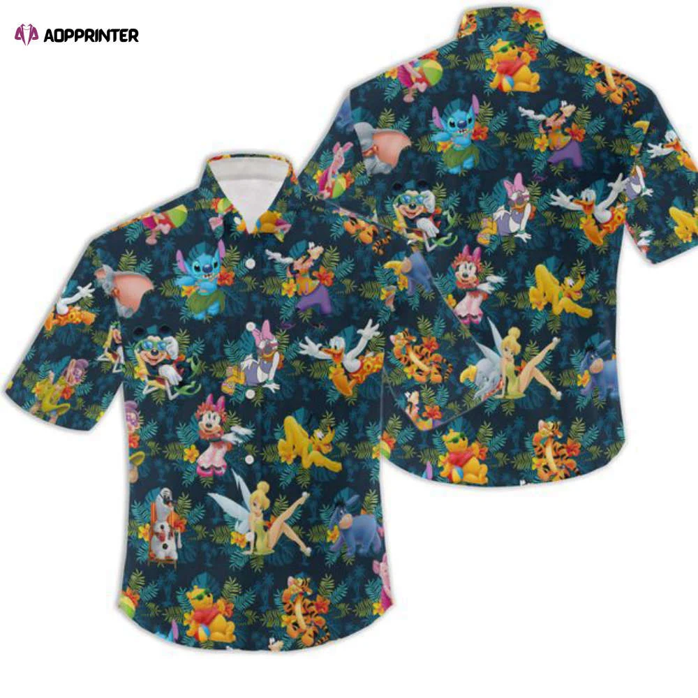Disney characters hawaiian shirt HW0601